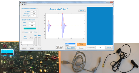 ultrasound beam profile transducer simulation aperture echo single